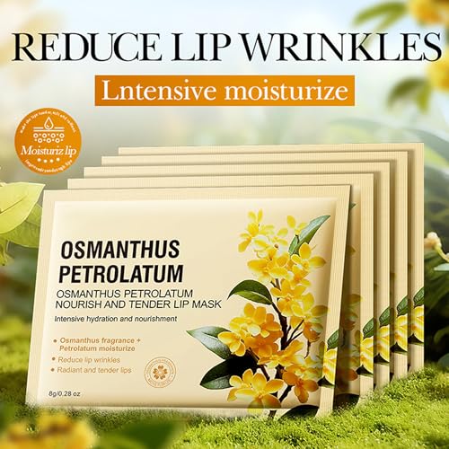 MIESCHER Osmanthus Nourishing Lip Mask 10-Pack Hydrating Collagen Gel Pads