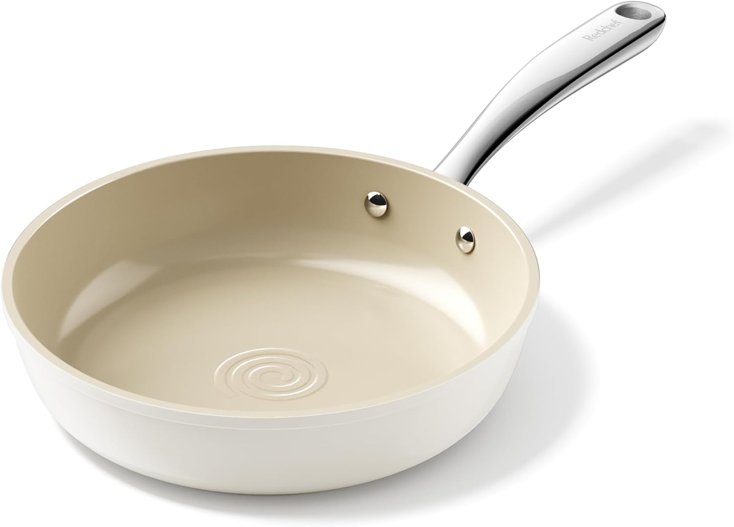 Redchef Nonstick Ceramic Frying Pan - Stay Cool Handle, PFOA & PFAS Free, 8" Beige Skillet