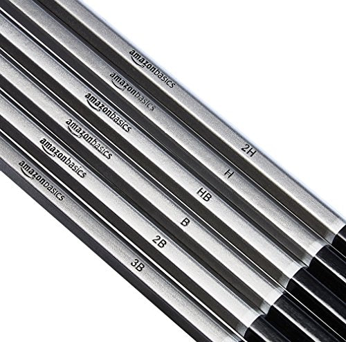 Amazon Basics 17-Piece Sketch and Drawing Art Supply Kit, Charcoal Set