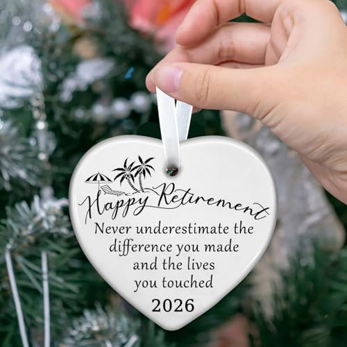 Ceramic Retirement Ornament 2026 - Heartfelt Gift for Women