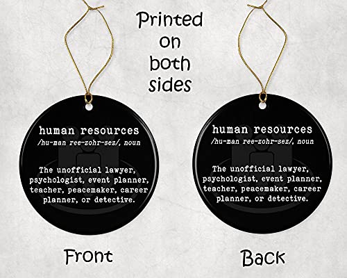 Funny Human Resources Definition Christmas Ceramic Ornament