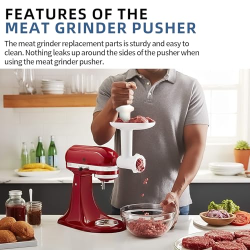 Universal Meat Grinder Pusher Stomper, 9.8-inch Food-Grade HDPE Replacement