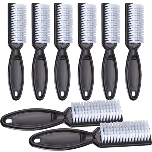 SQULIGT Handle Grip Nail Cleaning Brush, Black Fingernail Scrub Brushes 8Pcs