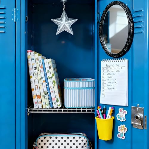 ARTLYMERS Magnetic Locker Mirror 6"x8" Real Glass with Strong Magnet Backing