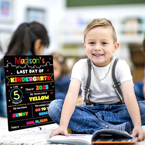 First & Last Day of School Chalkboard Sign - Double-Sided Photo Prop