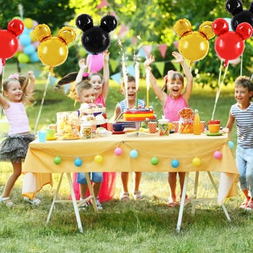 24-Inch Mouse Head Foil Balloons - 12pcs for Birthday & Party Decor