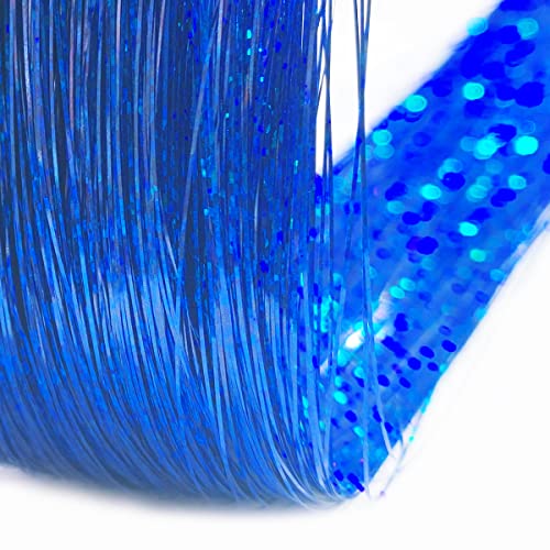 Tracy Sapphire Blue Hair Tinsel 47 Inch 800 Strands with Tools