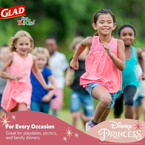 Glad for Kids Disney Princess Disposable Paper Plates, 10 Inch, 200 Count