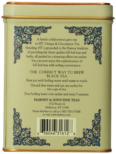 Harney & Sons Vanilla Comoro Decaffeinated Tea - 20 Sachets (Pack of 2)