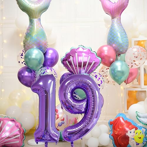 40 Inch Purple Number 14 Foil Balloon for Birthday & Party Decor
