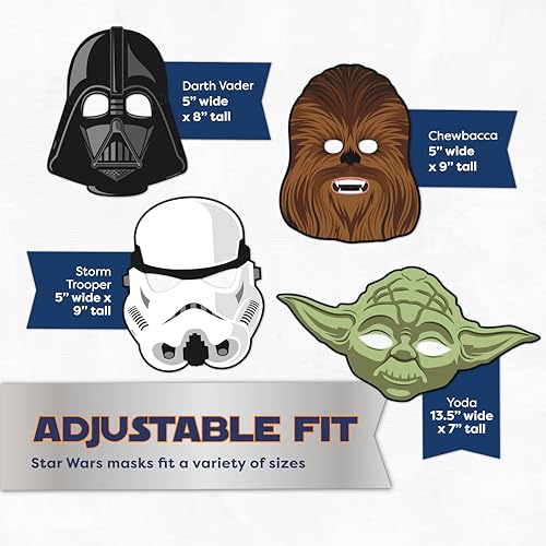 Star Wars Party Masks - Officially Licensed Birthday Decorations