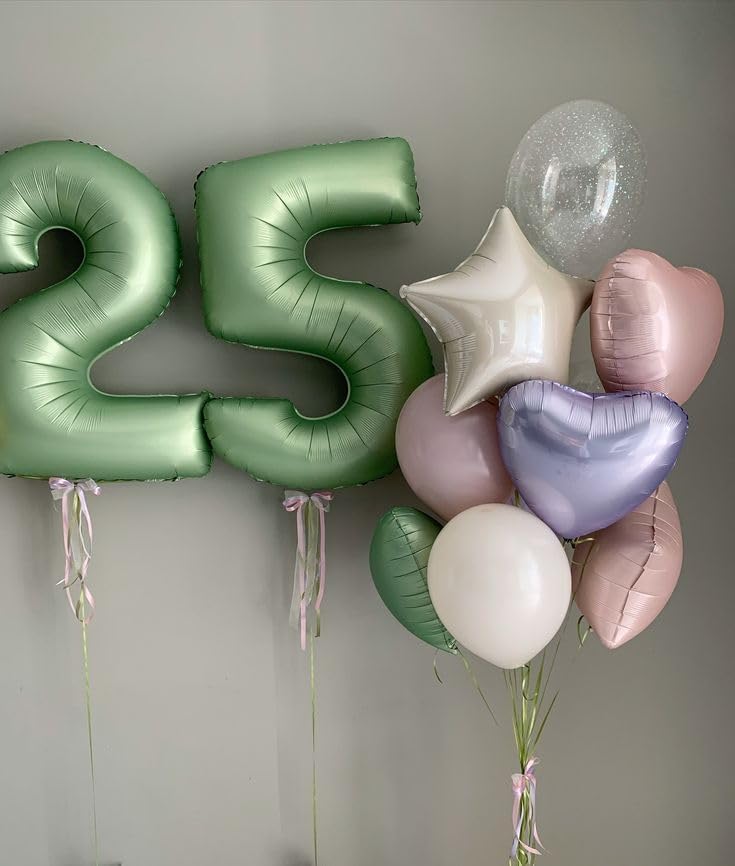 Number 0 Balloons - 40 Inch Olive Green Birthday Decorations for Milestone Events | Baby Showers