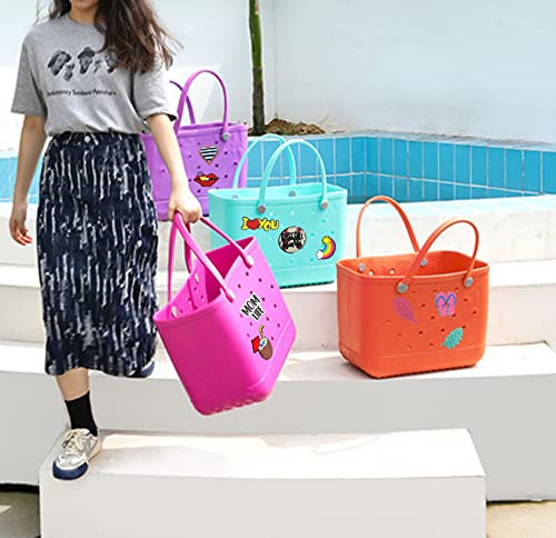 Rubber Beach Bag Charms - PVC Decorative Accessories for EVA Totes