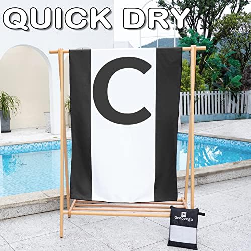 Genovega Oversized Monogrammed Microfiber Beach Towel - Quick Dry Sandproof