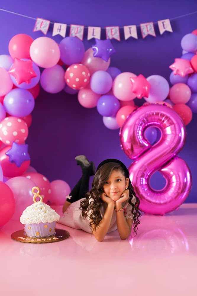 **Skiennix 40-Inch Hot Pink Number Balloons - Perfect for 2nd, 12th, 21st Birthday Celebrations & Events**