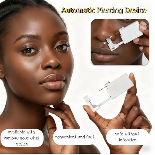 Geettcaifu 2 Pack Disposable Nose Piercing Kit with Studs