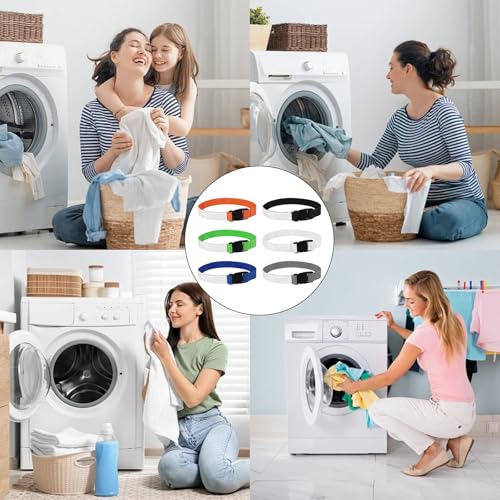 Multicolor Nylon Laundry Strap with Writable Label & Quick Release Buckle