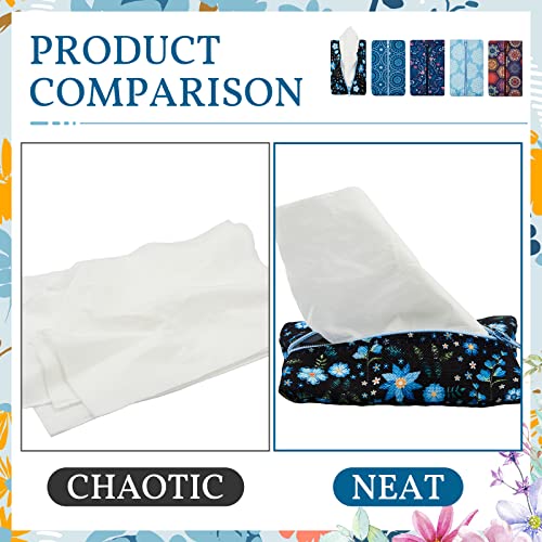 Floral Travel Tissue Holder - 5 Pack Reusable Pouches with Zipper