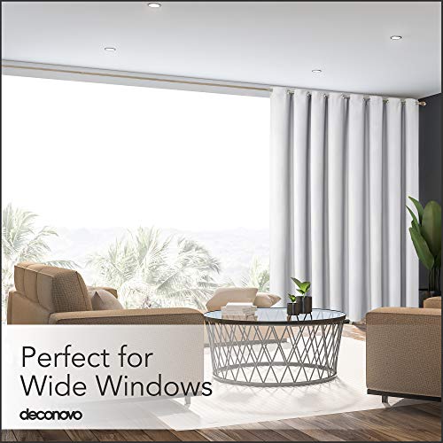 Deconovo Star White Blackout Curtain Panel 100" x 84" for Glass Door