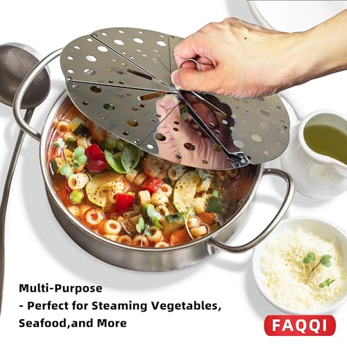 Adjustable Stainless Steel Drop Lid for Simmering - 5.5 to 9.1 in