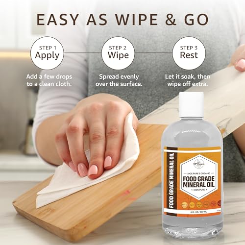 33rd Parallel Food Grade Mineral Oil - 8 Oz Cutting Board Conditioner