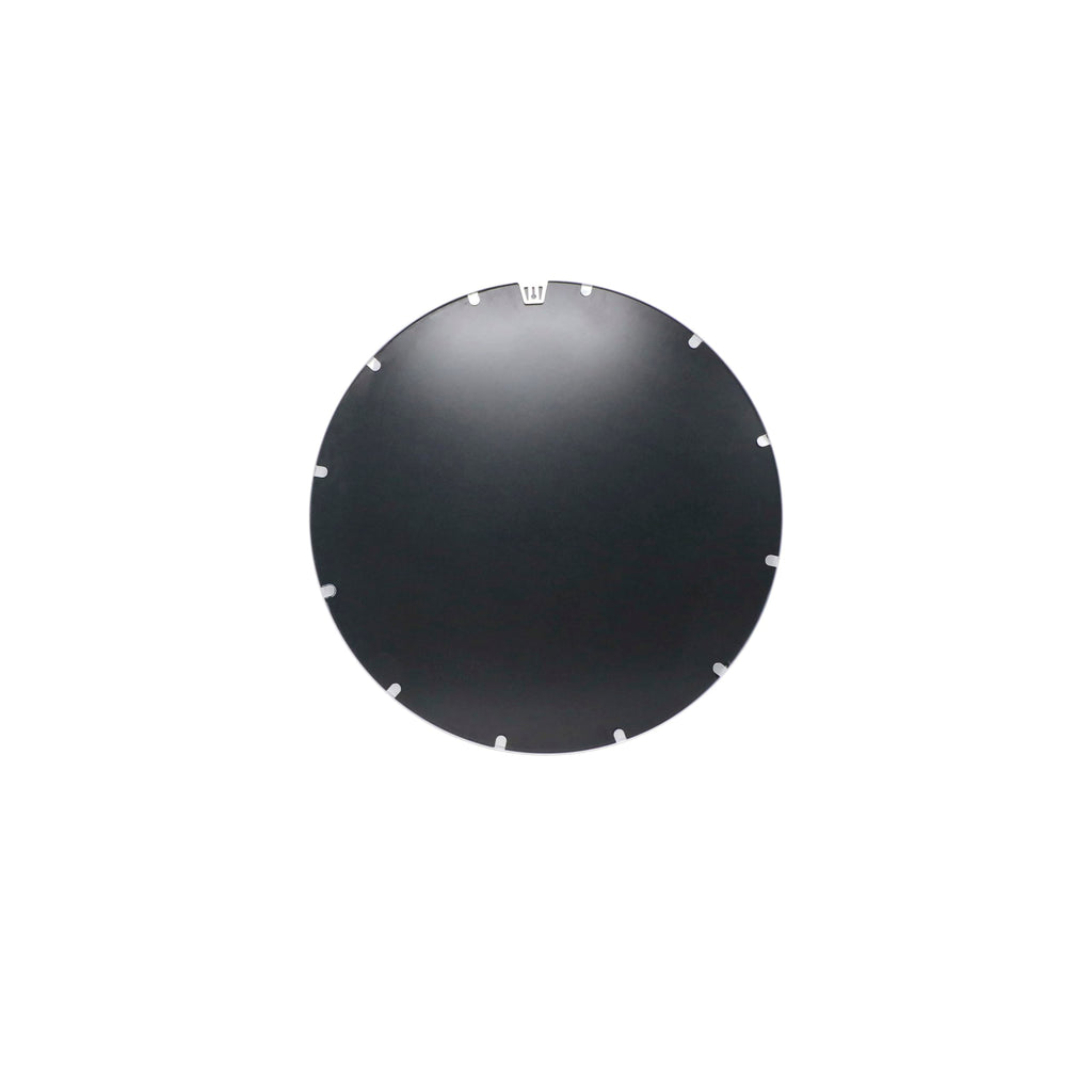 Flash Furniture Julianne Large Round Wall Mirror - Silver Circle Accent Mirror - 16" Vanity Mirror - for Bathroom, Vanity, Entryway, Dining Room, & Living Room