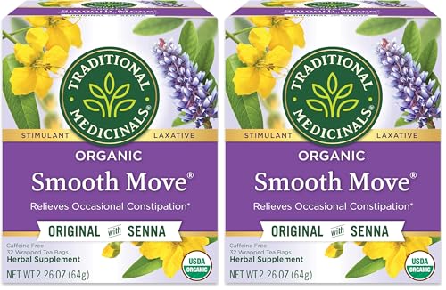 Smooth Move Tea - Organic Senna Laxative, 32 Count (Pack of 2)