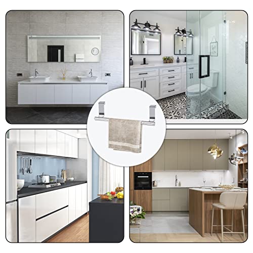 Stainless Steel Towel Rack Holder - 2 Pack Over-the-Door Kitchen & Bathroom