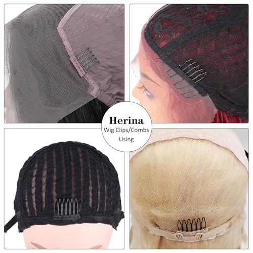 Blonde Wig Clips with Steel Teeth & Cloth 20 Pcs - 5-Tooth Combs
