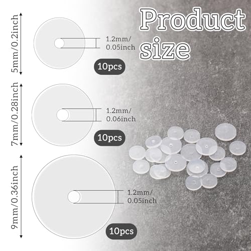 Clear Piercing Discs for Healing Bumps & Keloids - 30 Pcs Silicone Pads