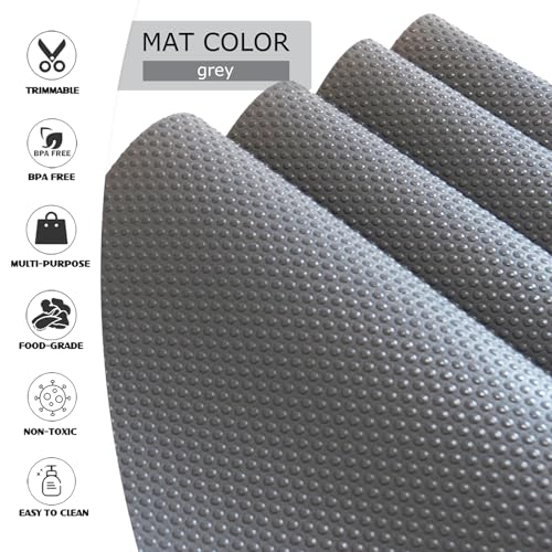 Daixers 10-Piece Washable Refrigerator Shelf Liners - Grey EVA Mats