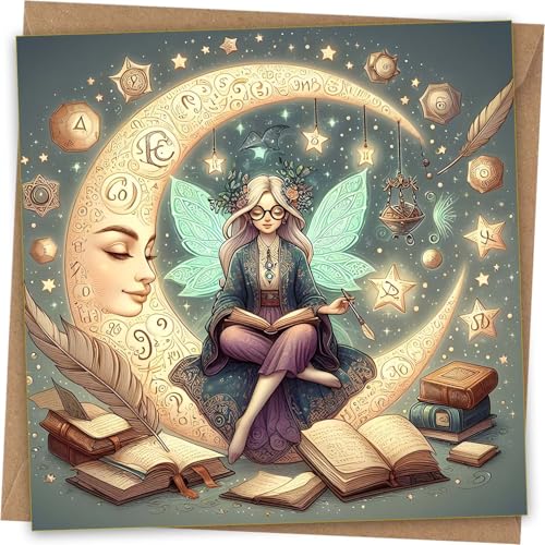 Magical Studying Birthday Card for Students - Eco-Friendly Design