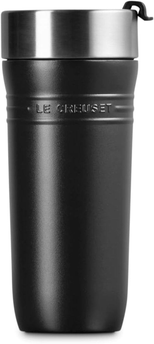 Le Creuset Travel Mug - Stainless Steel, 12 oz. | Stylish Licorice Design for On-the-Go Use