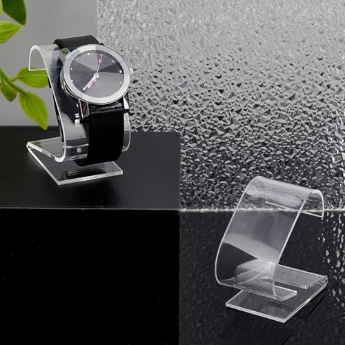 2pcs Clear Acrylic Watch Display Stand for Women - Watch Holder & Organizer