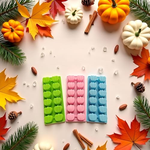 Thanksgiving Silicone Candy Molds - Pumpkin & Maple Leaf Shapes