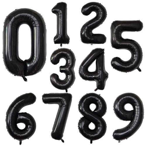 Giant 40-Inch Black Number 3 Balloon for Party Decorations