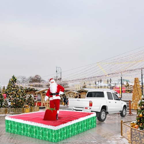 Christmas Parade Float Decorations Set for Trailers - Red & Green Festive Supplies