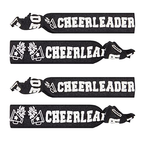 Zodaca Black Cheer Bracelets 50 Pack - Ponytail Holders & Hair Ties