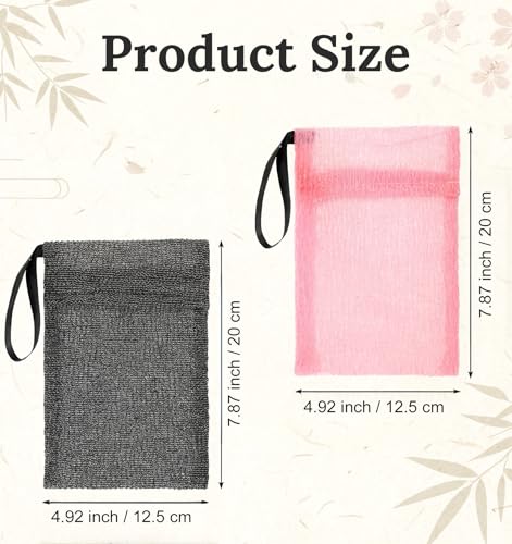 Exfoliating Bar Soap Pouch & Scrubber Bag 4-Pack - Nylon Soap Saver