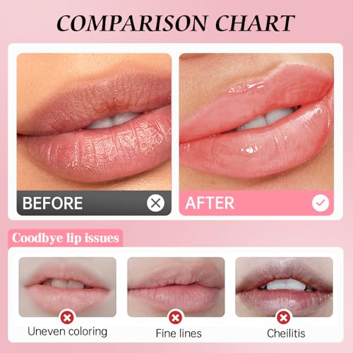 Hxssll Moisturizing Lip Balm with Vitamin E and Shea Butter - Tinted Lip Care for Dry Chapped Lips