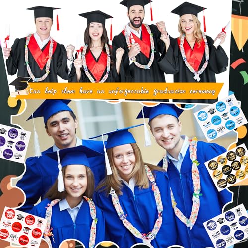 Mikasee 110 Pcs Graduation Candy Lei Making Kit with Ribbons