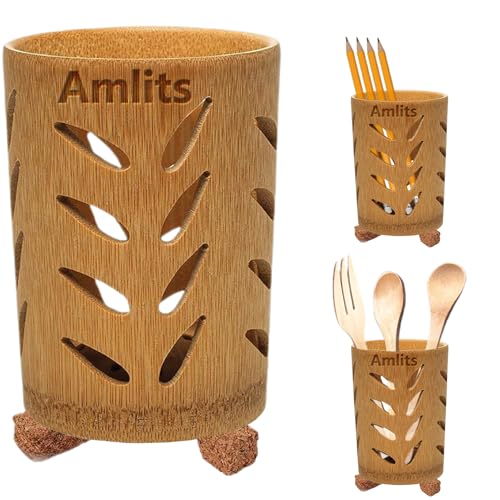 Bamboo Toothbrush Holder with Drainage – Eco-Friendly Bathroom Organizer