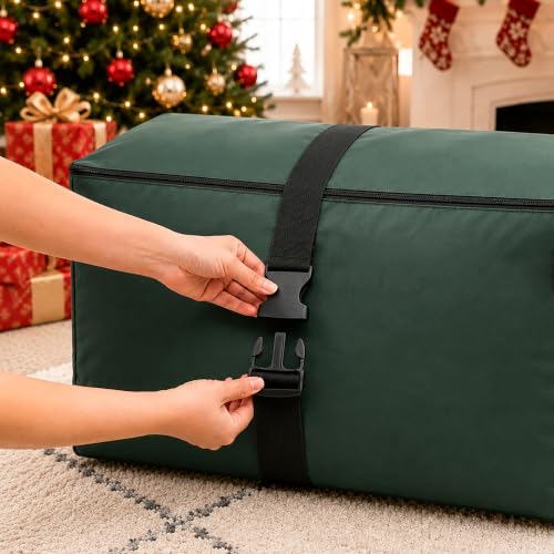 Christmas Tree Cinch Straps Set with Buckles - Adjustable Holiday Tree Securing Bands