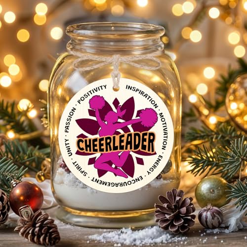 Wooden Cheerleader Ornament Inspirational Cheer Team Gift