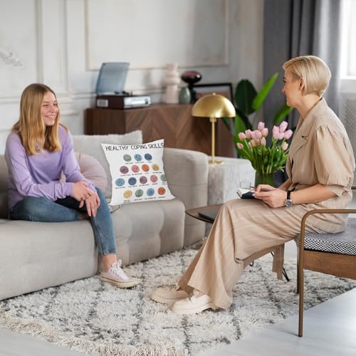 LNOKRIM 18x18 Inch Therapist Pillow Cover - Calming Corner Cushion, Style 003