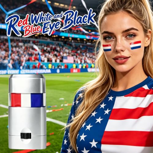 Red White and Blue Eye Black Stick - USA Flag Face and Body Paint