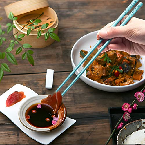 Reusable Japanese Chopsticks - 5 Pairs, 9.4 Inches, Non-Slip