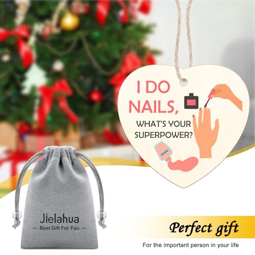 Nail Technician Christmas Ornament - Wooden Gift for Nail Techs