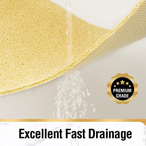 HITSLAM Non-Slip Bathtub Mat 24x24 Inch Soft PVC Quick Drying