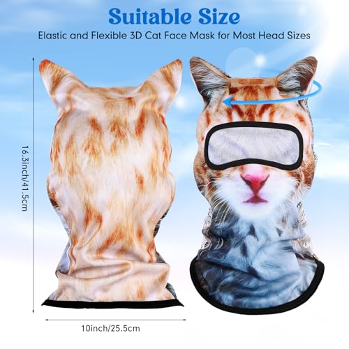 3D Cat Ski Mask Dog Balaclava Sheisty Breathable Ice Silk Cycling Face Cover for Sunscreen Protection Outdoor